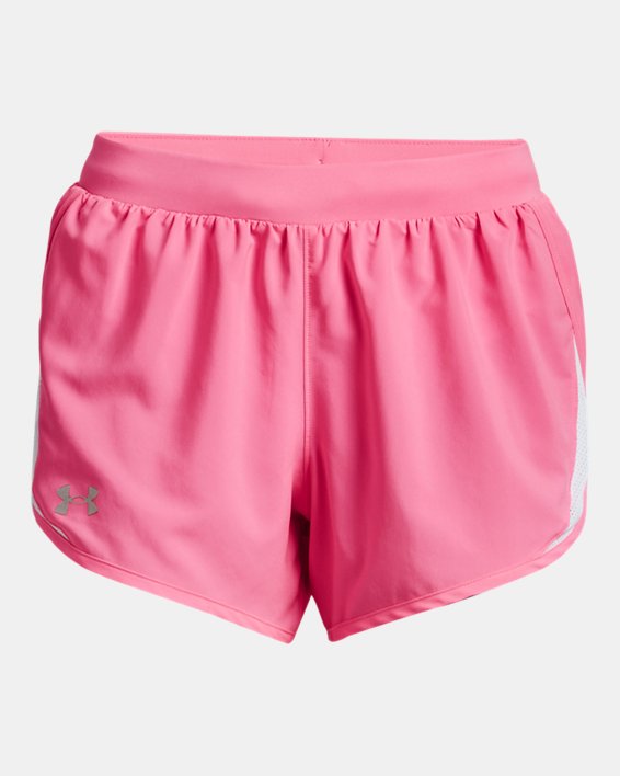 Damen UA Fly-By 2.0 Shorts, Pink, pdpMainDesktop image number 6